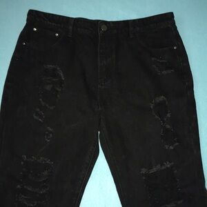 SHEIN ripped jeans black NEW size 38
